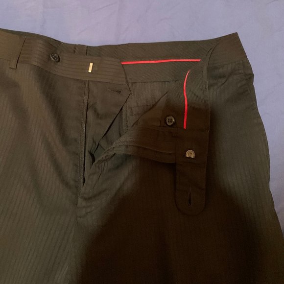 Black on Black Pinstripe Suit - Picture 5 of 5